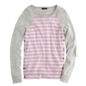 JCrew stripes sweater with elbow patches, XS EUC